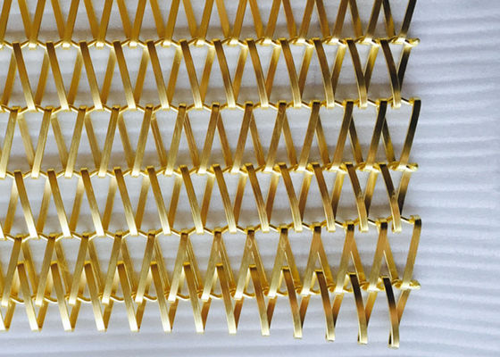 filo di rame Mesh Screen Decorative Facade Triangle della divisione di 12mm