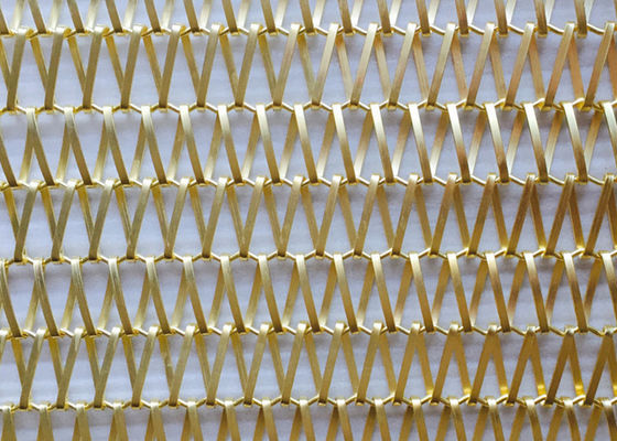 filo di rame Mesh Screen Decorative Facade Triangle della divisione di 12mm