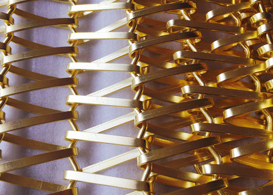 filo di rame Mesh Screen Decorative Facade Triangle della divisione di 12mm
