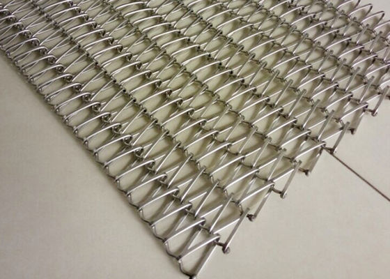 Cavo a spirale Mesh Conveyor Belt Durable di acciaio inossidabile di pianamente 4m