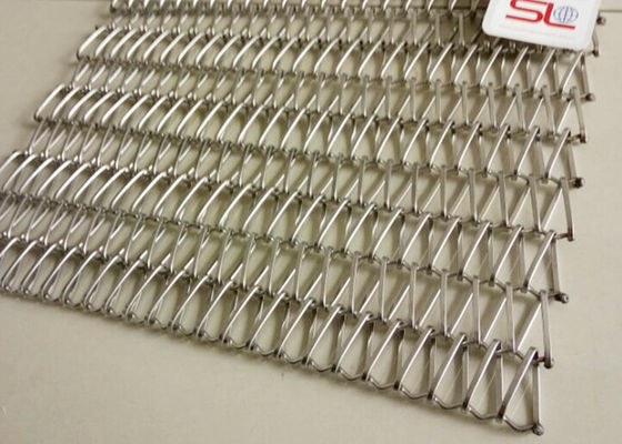Cavo a spirale Mesh Conveyor Belt Durable di acciaio inossidabile di pianamente 4m