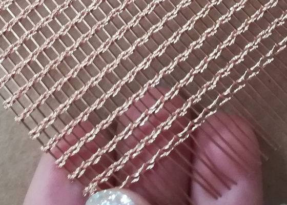 Rete metallica di vetro laminata bronzea di 1.5mm 4m PVD Mesh Fabric di rame tessuto metallo