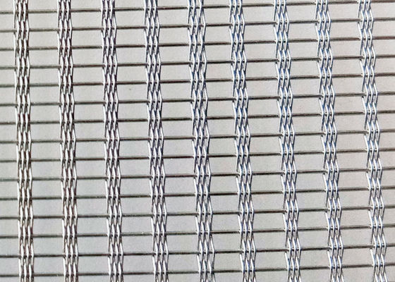 vetro non fragile dello schermo di acciaio inossidabile di 250cm con cavo Mesh Inside 41,4% Gap