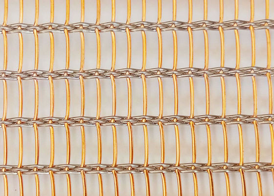 Rivestimento di Mesh Eco Woven Copper Wall del cavo laminato vetro di SHUOLONG SS304
