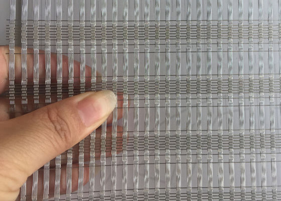 facciata decorativa interna di Mesh Glass Panels Exterior And del cavo tessuta pianura di 0.8mm