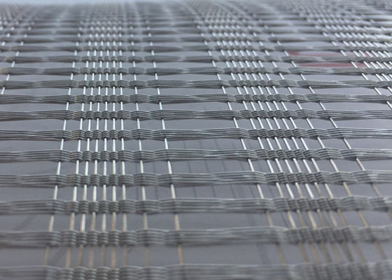 facciata decorativa interna di Mesh Glass Panels Exterior And del cavo tessuta pianura di 0.8mm