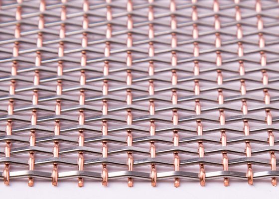 impatto decorativo di rame rosso 8m di Mesh Screen Rigid Metal Anti del metallo di 4mm