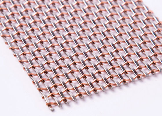 impatto decorativo di rame rosso 8m di Mesh Screen Rigid Metal Anti del metallo di 4mm