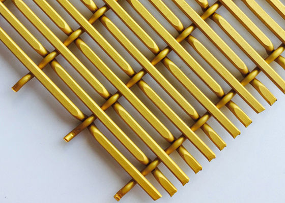 L'alluminio dell'oro ha anodizzato il cavo tessuto decorativo Mesh Sheets 6010 DI X-Y