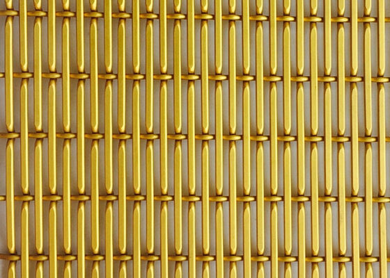 L'alluminio dell'oro ha anodizzato il cavo tessuto decorativo Mesh Sheets 6010 DI X-Y
