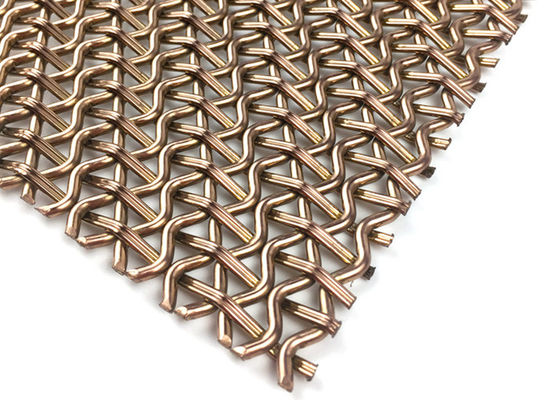 Cavo tessuto decorativo Mesh Facade Panels SS410 4.5mm del metallo architettonico di PVD