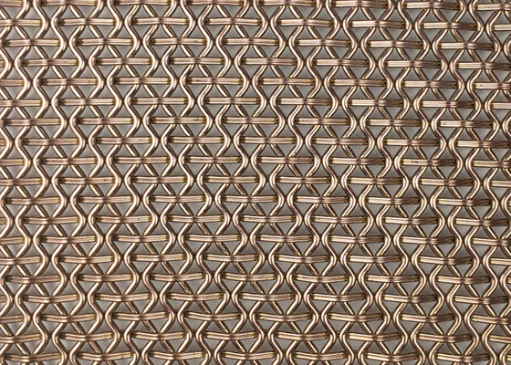 Cavo tessuto decorativo Mesh Facade Panels SS410 4.5mm del metallo architettonico di PVD