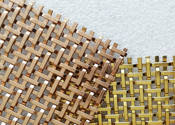 acciaio decorativo di Mesh Panels Plain Woven Stainless del metallo di 3.6mm PVD