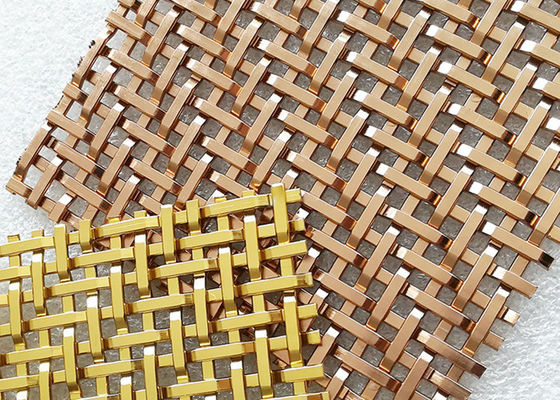acciaio decorativo di Mesh Panels Plain Woven Stainless del metallo di 3.6mm PVD