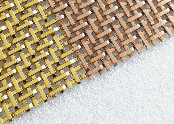 acciaio decorativo di Mesh Panels Plain Woven Stainless del metallo di 3.6mm PVD
