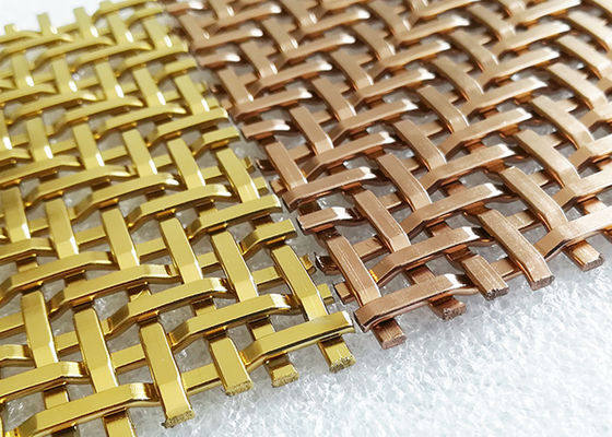 acciaio decorativo di Mesh Panels Plain Woven Stainless del metallo di 3.6mm PVD