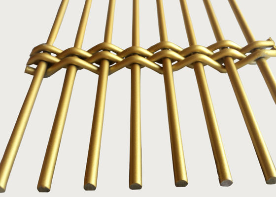 Nastro metallico tessuto oro di acciaio inossidabile dello SGS Mesh Room Divider 2×4m