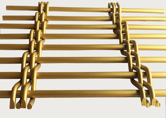 Nastro metallico tessuto oro di acciaio inossidabile dello SGS Mesh Room Divider 2×4m