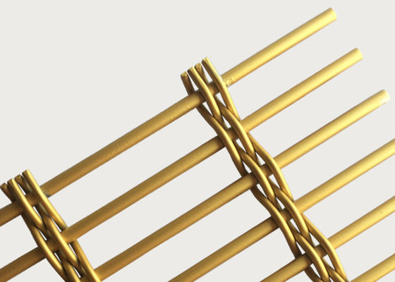 Nastro metallico tessuto oro di acciaio inossidabile dello SGS Mesh Room Divider 2×4m