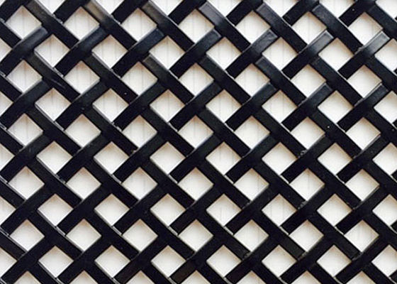 SS304 polvere nera antiusura Mesh Decorative For Building Structures ricoperto