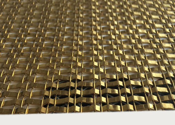 Cavo tessuto decorativo architettonico dorato Mesh Stainless Steel 1513G DI X-Y dell'OEM