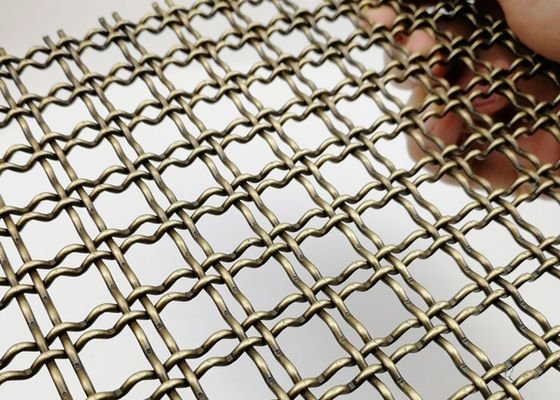Le divisioni hanno unito il cavo Mesh Antique Brass PVD Mesh Panels decorativo del tessuto