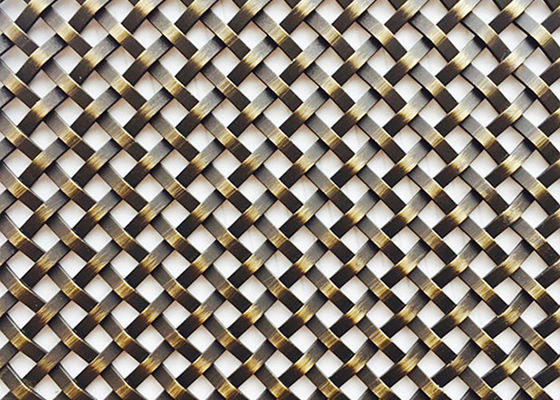 SGS decorativo di Mesh Grilles Antique Brass del cavo tessuto metallo di 9ft