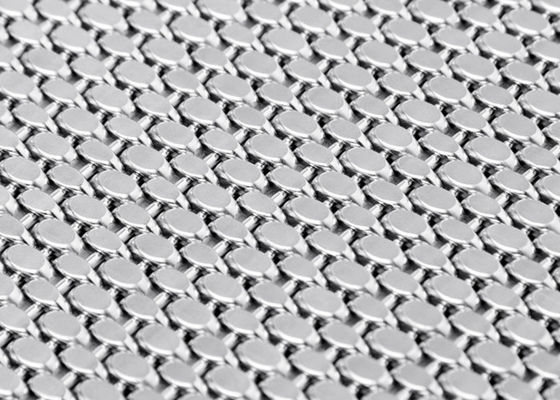 Architettura decorativa della facciata del tessuto del filo di acciaio di Mesh Screen 15ft del metallo dell'OEM 1.5mm