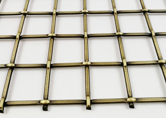 nastro metallico d'ottone decorativo di Rustproofing delle griglie di 5.5mm Mesh Stairs Railings