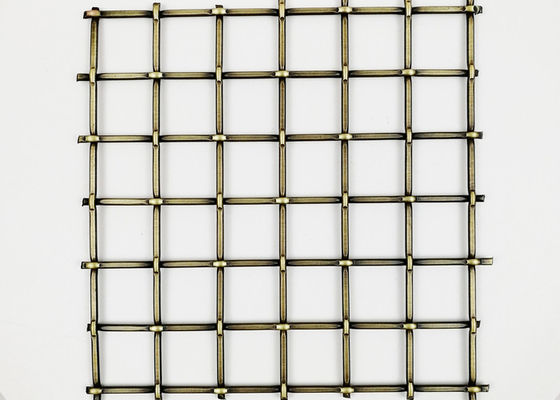nastro metallico d'ottone decorativo di Rustproofing delle griglie di 5.5mm Mesh Stairs Railings