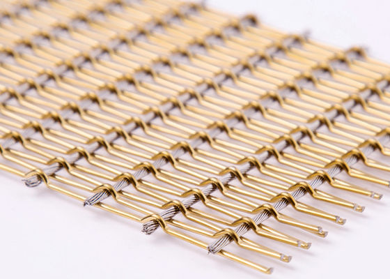 Il vetro della decorazione ha laminato lo SGS di Mesh Fabric 4.5mm del metallo flessibile per l'elevatore Corridoio