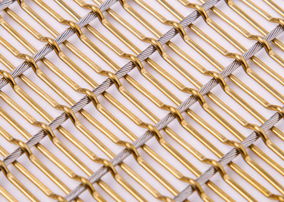 Il vetro della decorazione ha laminato lo SGS di Mesh Fabric 4.5mm del metallo flessibile per l'elevatore Corridoio