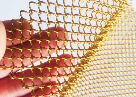 Oro domestico flessibile Mesh Curtain dei drappi 13ft della bobina del metallo della decorazione