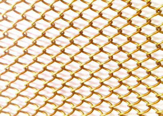 Oro domestico flessibile Mesh Curtain dei drappi 13ft della bobina del metallo della decorazione