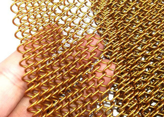 Oro domestico flessibile Mesh Curtain dei drappi 13ft della bobina del metallo della decorazione
