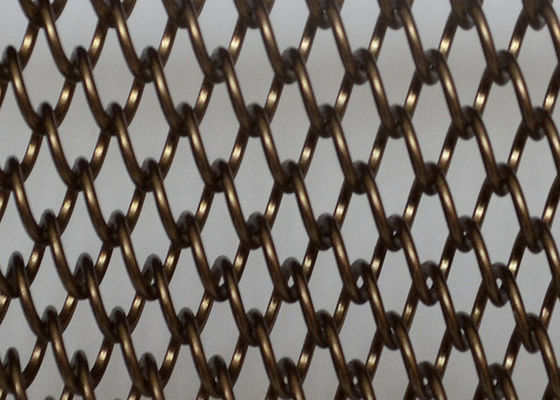 Spazio di ShuoLong che divide metallo Mesh Curtain Panels Antique Bronze 8.4mm