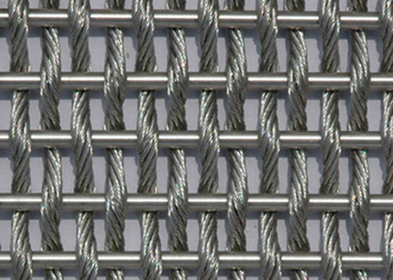 Larghezza della facciata 16ft di Mesh Fabric Crimped Metal Screen del metallo flessibile SS304
