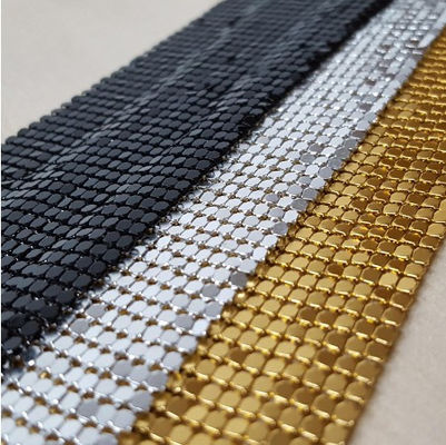 rivestimento antiusura della divisione della decorazione del tessuto di 4mm Dia Woven Aluminum Metal Sequin