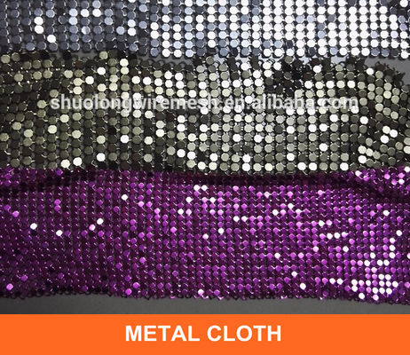 rivestimento antiusura della divisione della decorazione del tessuto di 4mm Dia Woven Aluminum Metal Sequin