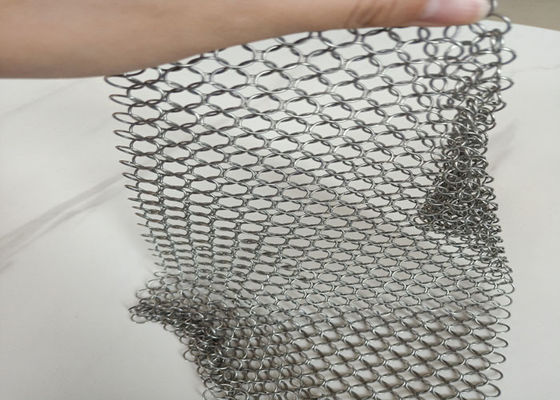 Corridoi di acciaio inossidabile Ring Mesh Plain Woven For Exhibition del metallo di SS316 HDG PVD