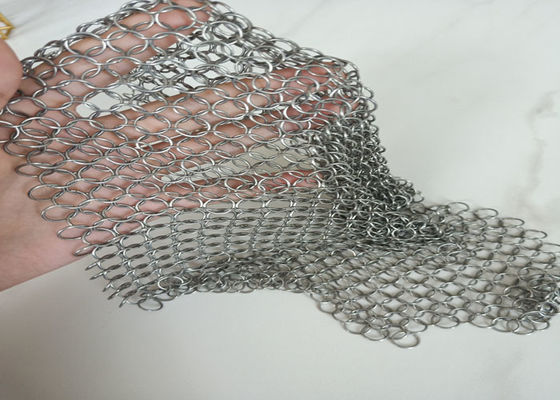 Corridoi di acciaio inossidabile Ring Mesh Plain Woven For Exhibition del metallo di SS316 HDG PVD