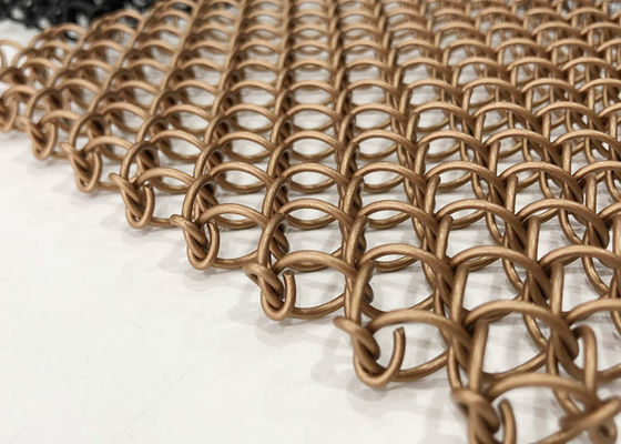 Cavo tessuto decorativo Mesh Screen Rigid Anti Impact del metallo 1.5mm di acciaio inossidabile Pvd