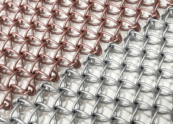 Cavo tessuto decorativo Mesh Screen Rigid Anti Impact del metallo 1.5mm di acciaio inossidabile Pvd