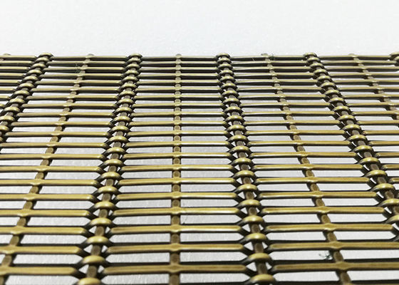 Metallo tessuto decorativo Mesh For Stainless Steel Screen della pianura d'ottone antica