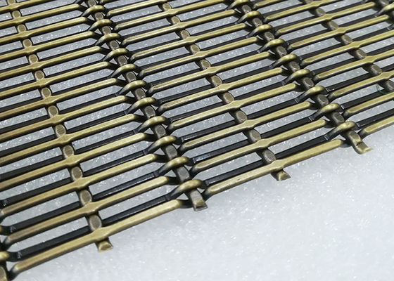 Metallo tessuto decorativo Mesh For Stainless Steel Screen della pianura d'ottone antica