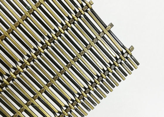 Metallo tessuto decorativo Mesh For Stainless Steel Screen della pianura d'ottone antica