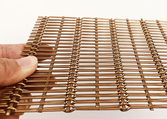 cavo tessuto decorativo Mesh For Screen Wall Cladding di acciaio inossidabile Pvd di 4mm