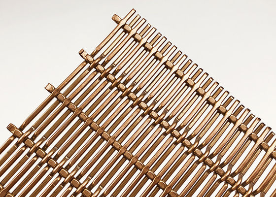 cavo tessuto decorativo Mesh For Screen Wall Cladding di acciaio inossidabile Pvd di 4mm
