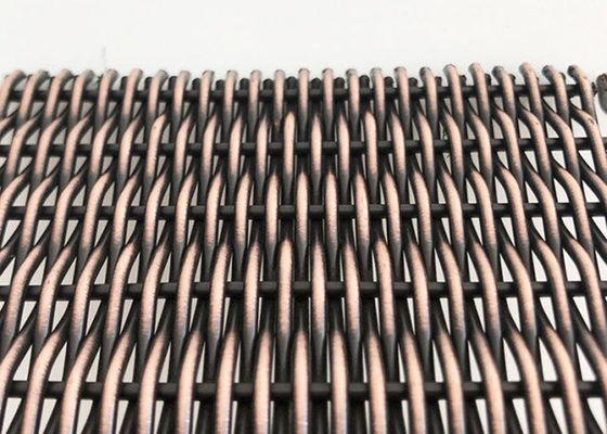 Rivestimenti murali tessuti architettonici di Mesh Copper Ss Decorative For del metallo dell'oggetto d'antiquariato 6mm