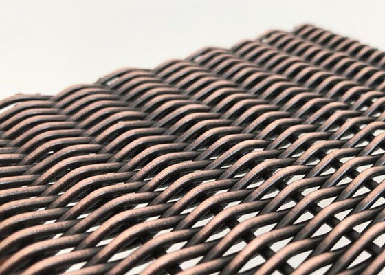 Rivestimenti murali tessuti architettonici di Mesh Copper Ss Decorative For del metallo dell'oggetto d'antiquariato 6mm